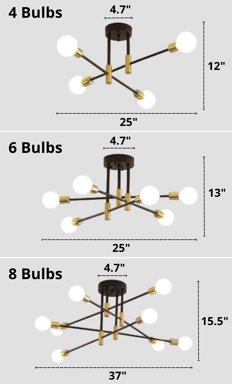Caden - Modern Multi-Bulb Light Fixture
