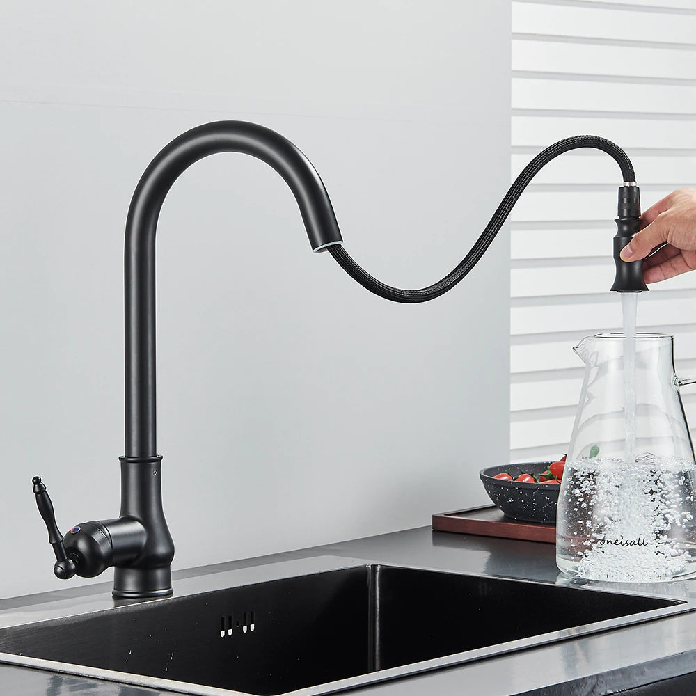 Grifo de cocina de bronce rústico con control táctil