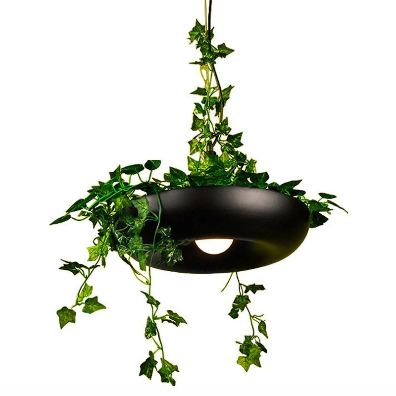 Lámparas colgantes circulares para jardineras