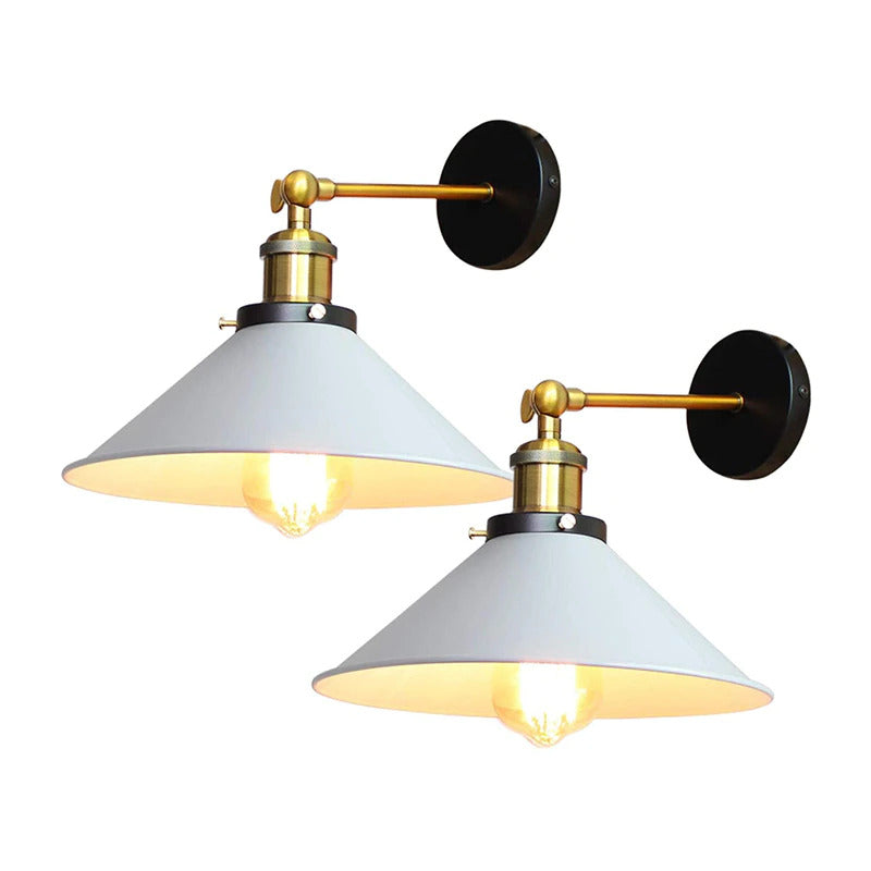 Rotatable vintage white wall sconces