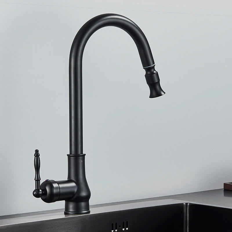 Grifo de cocina de bronce rústico con control táctil