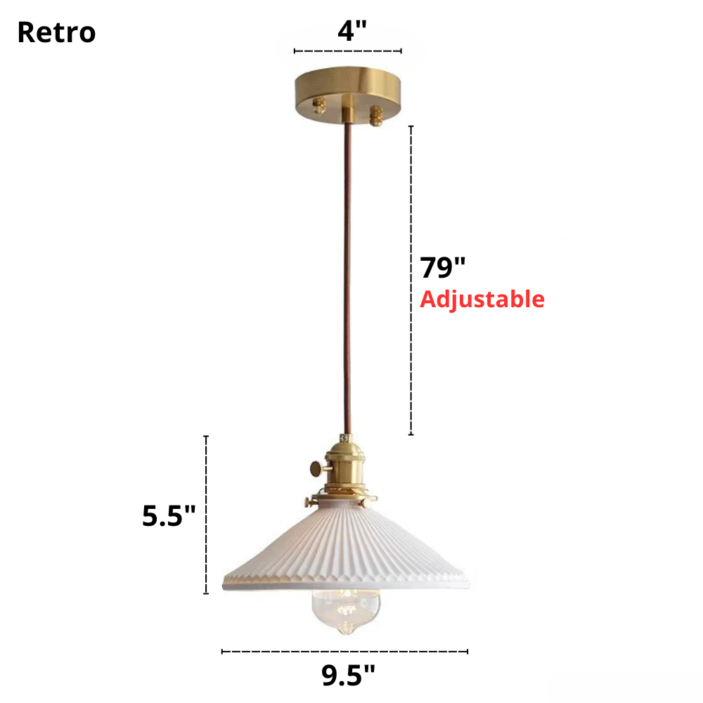 Japandi Style White Ceramic Pendant Lights