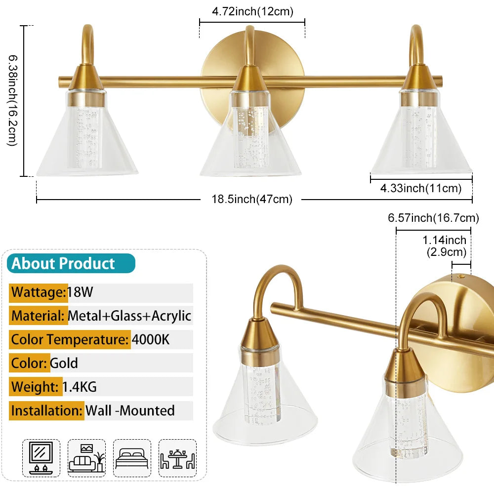 Colson - Modern Three-Bulb Vanity Light