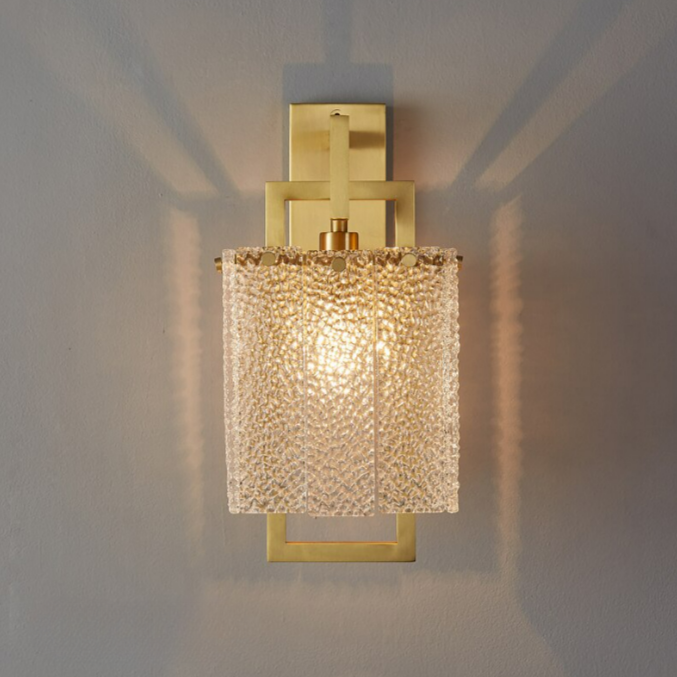 Lámpara de pared moderna de vidrio texturizado