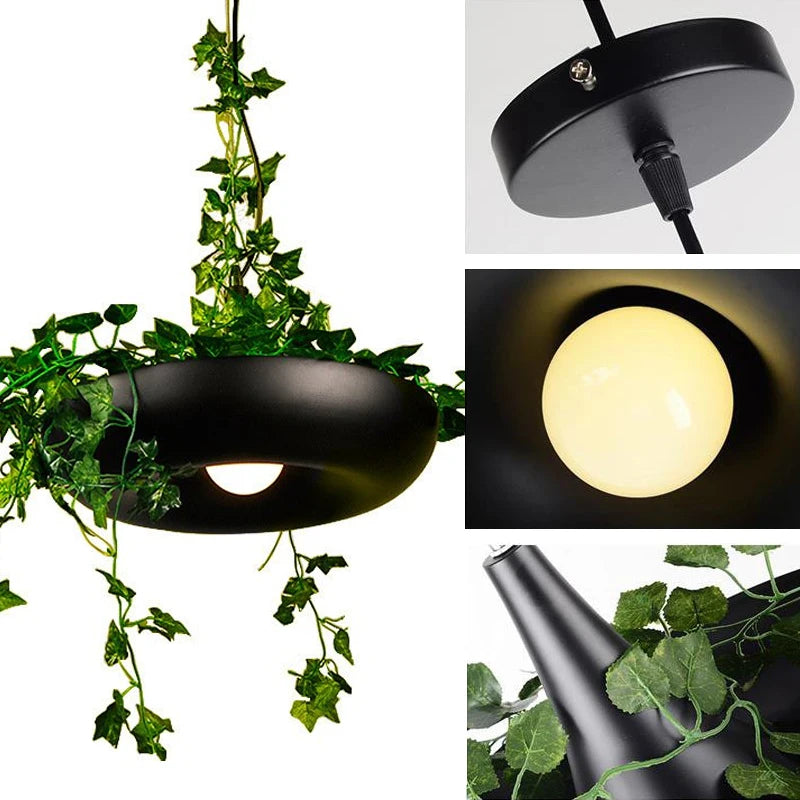 Lámparas colgantes circulares para jardineras