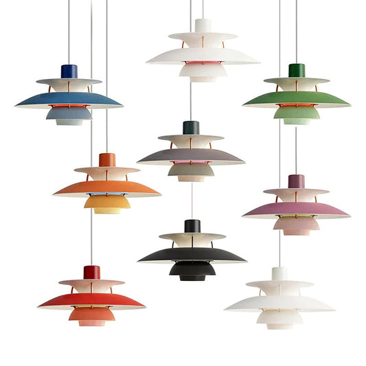 modern retro style colorful pendant lights