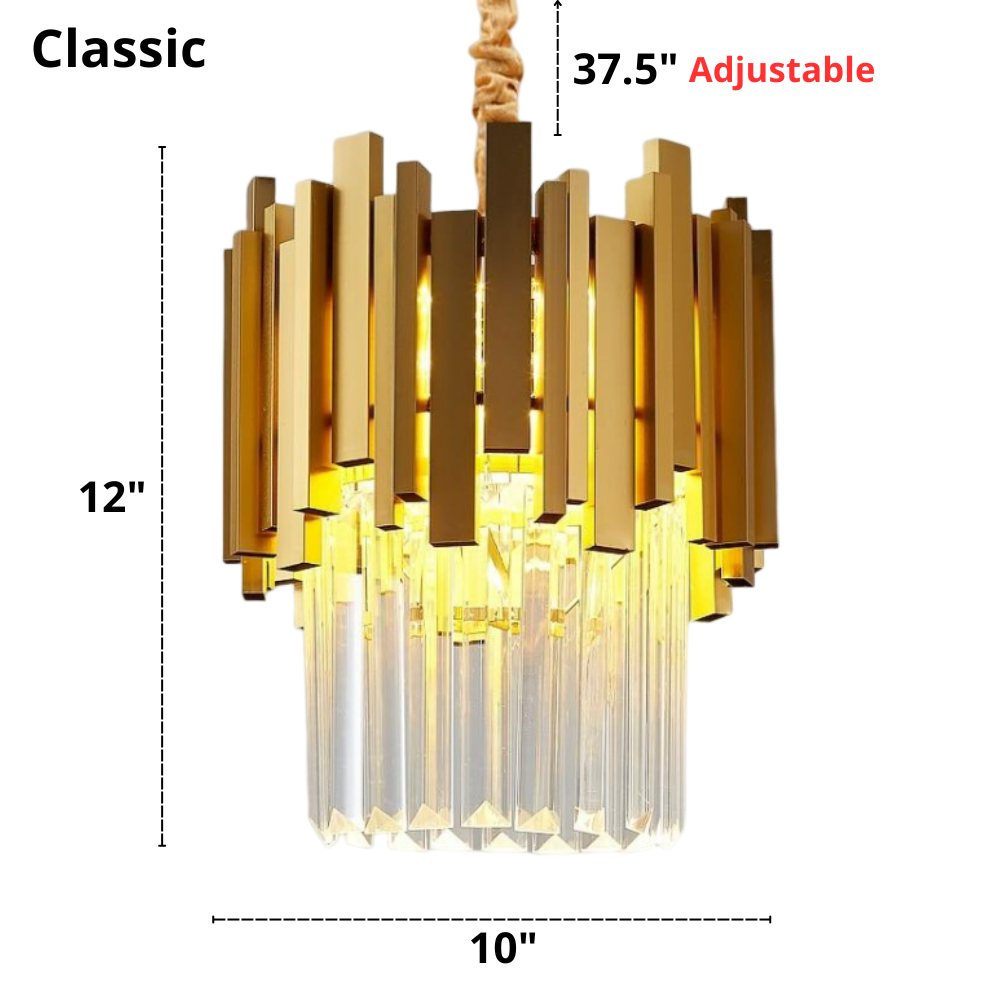 Apollo - Modern Glass Crystal Pendant Lights