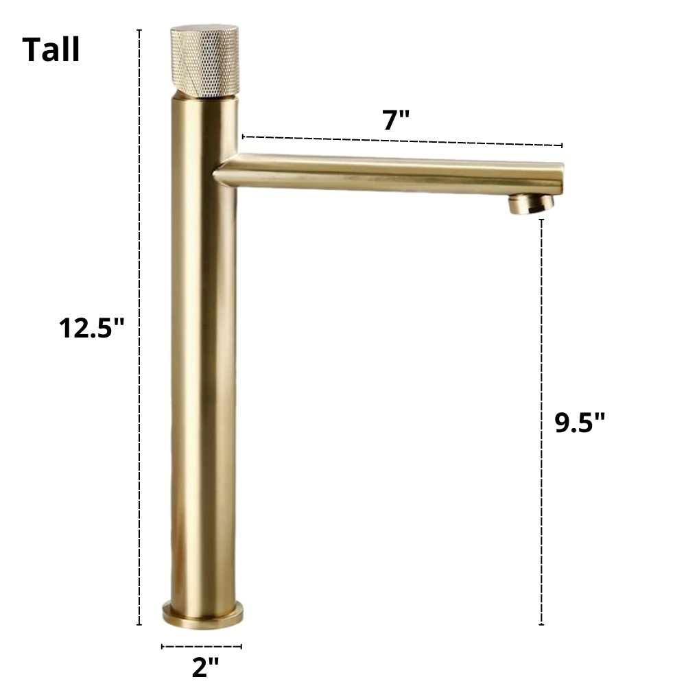 Hershel Modern Slim Bathroom Faucet Tall Dimensions
