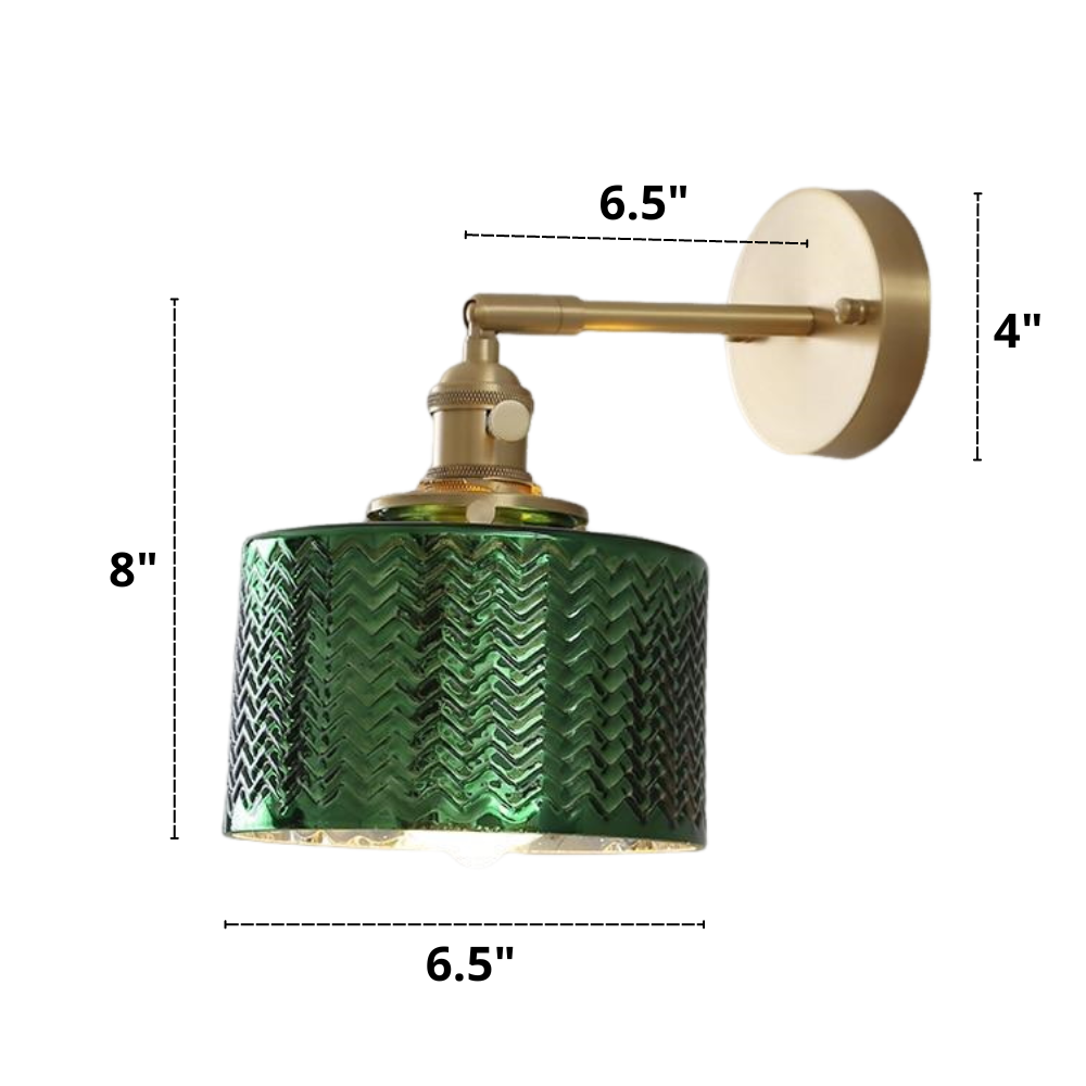 Nordic Green Glass Wall Sconce Dimensions