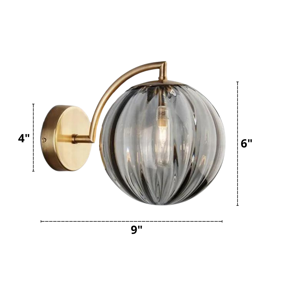Glass Globe Wall Sconce Dimensions