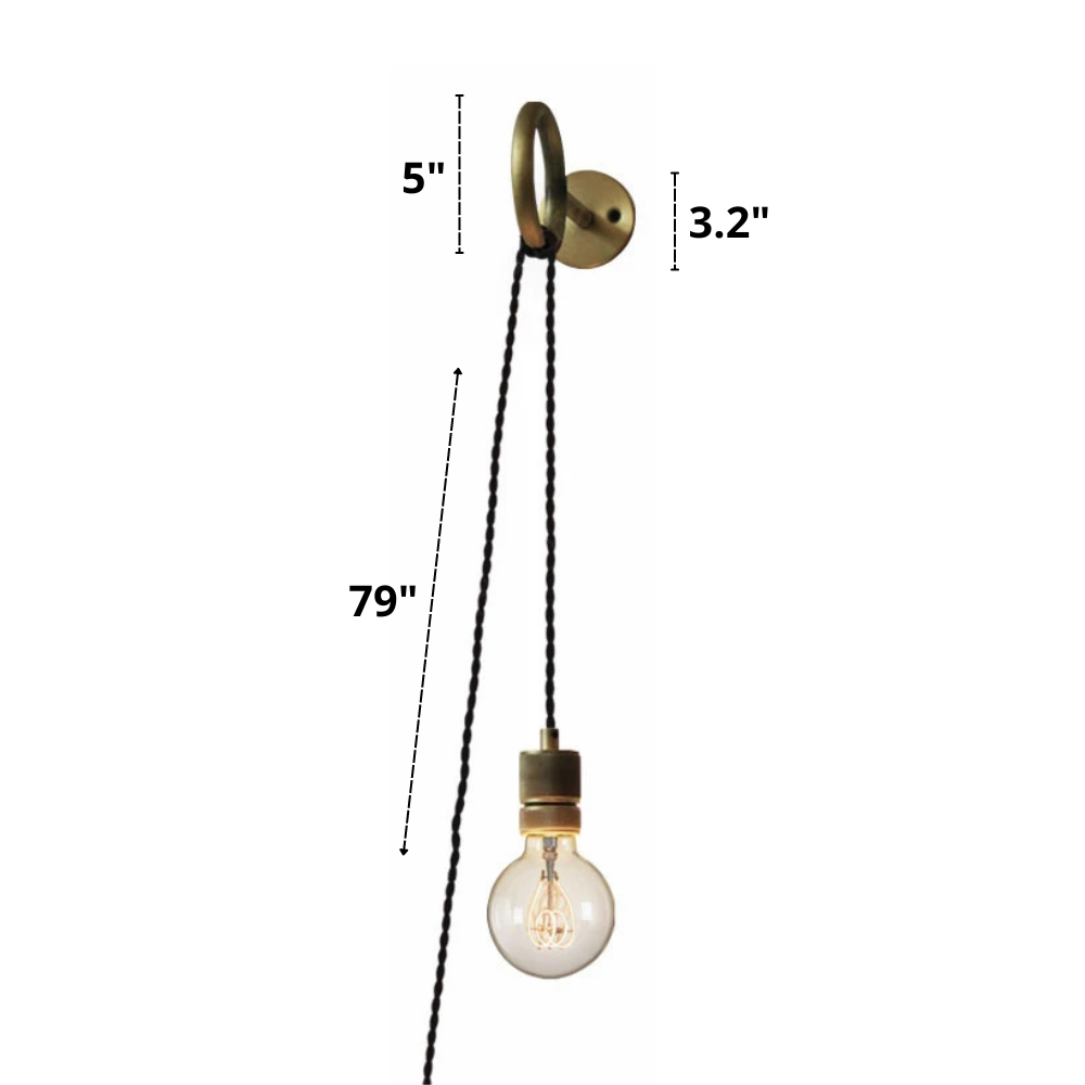 vintage hanging ring wall sconce dimensions
