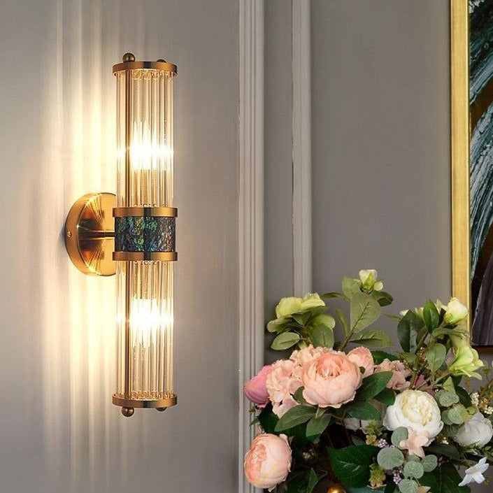 Modern Glass Crystal Wall Light with painted finish