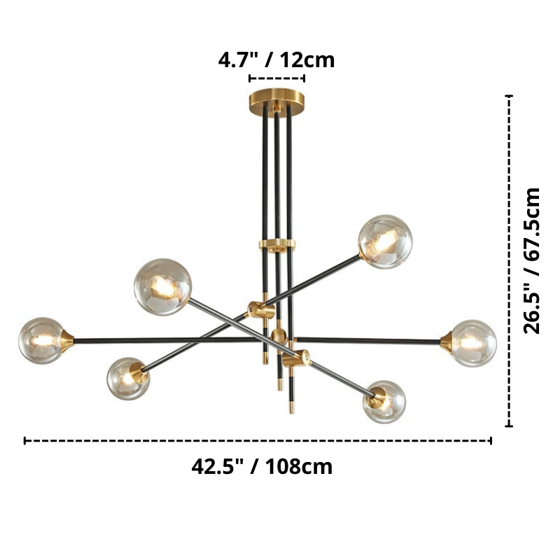 Caspian - Luminaire multi-ampoules moderne
