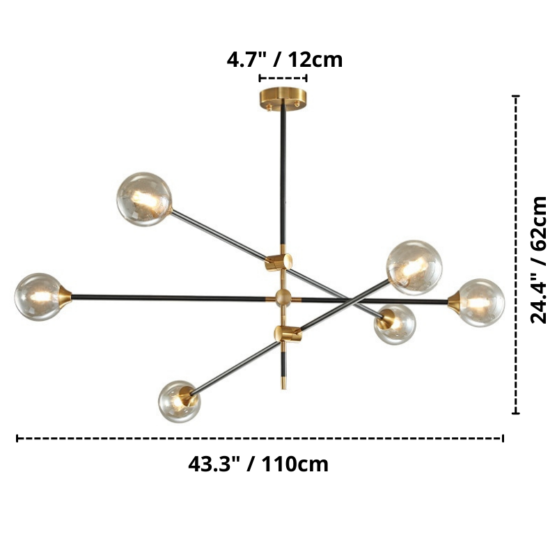 Caspian - Luminaire multi-ampoules moderne