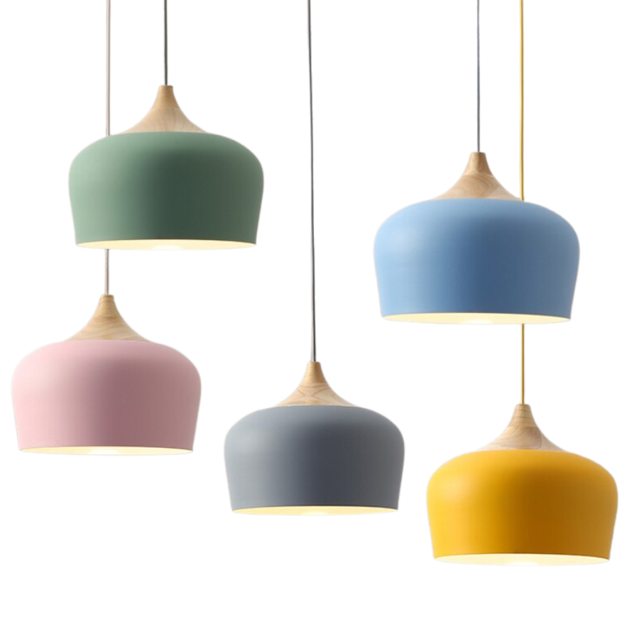 colorful nordic dome style pendant lights