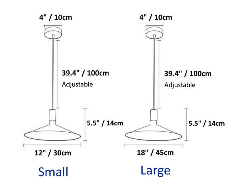 Joplin LED Pendant Dimensions