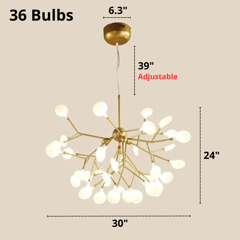 Terra - Lámpara de araña moderna con múltiples bombillas