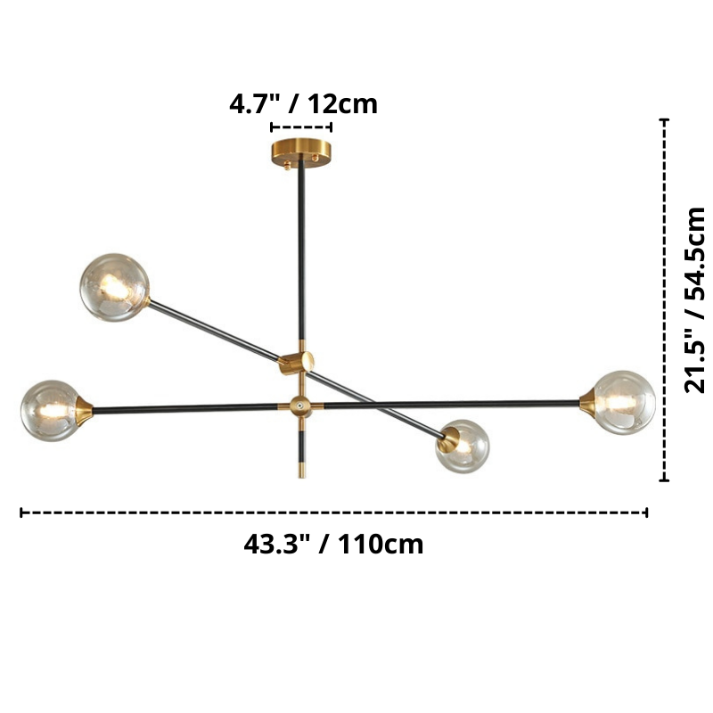 Caspian - Luminaire multi-ampoules moderne