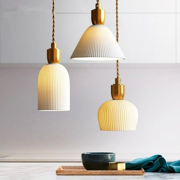 frosted white modern nordic ceramic pendant lights