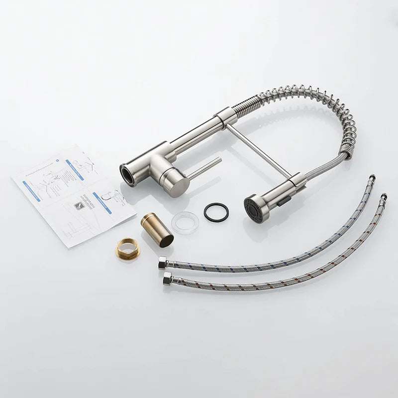 Teagan pull out spring kitchen faucet installation materials