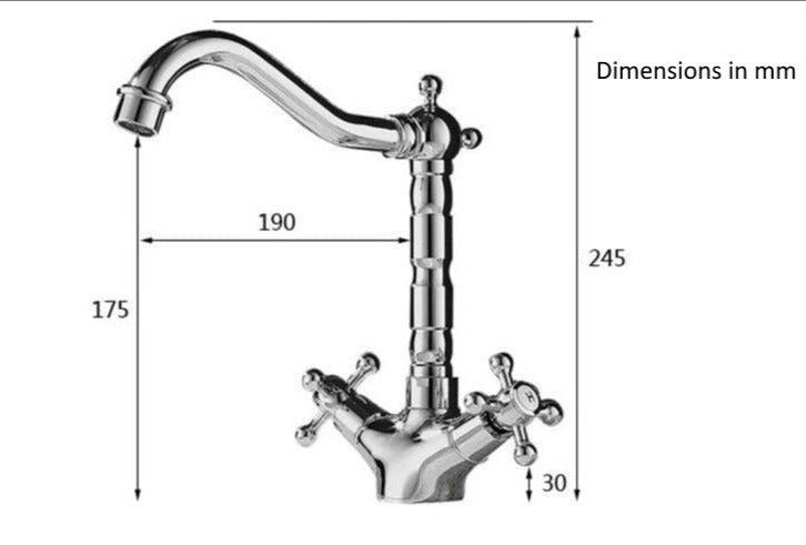 Finley - Grifo de lavabo vintage