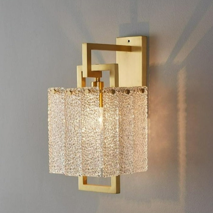 Lámpara de pared moderna de vidrio texturizado