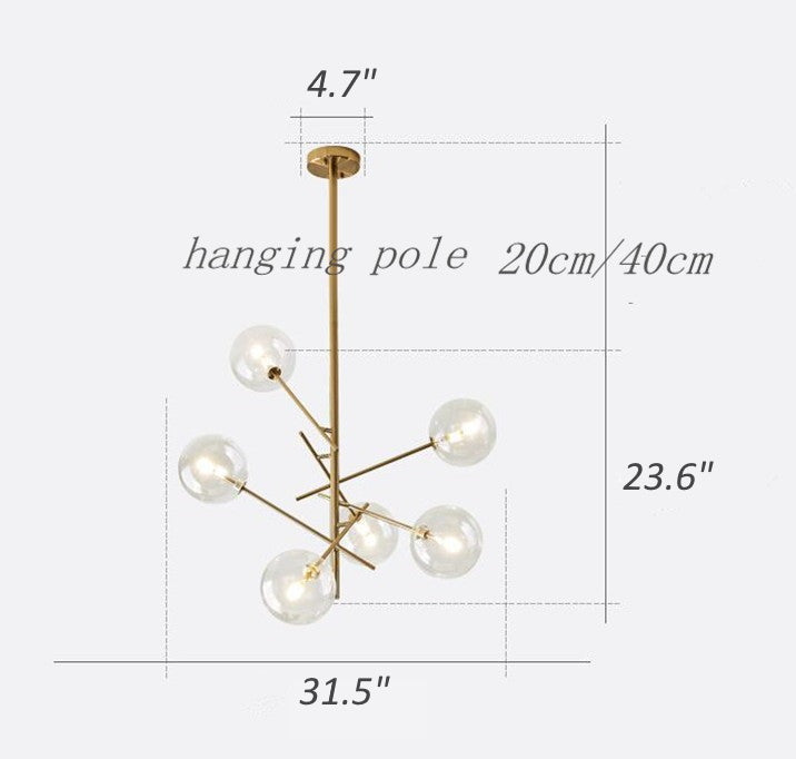 Jax European Chandelier Dimensions