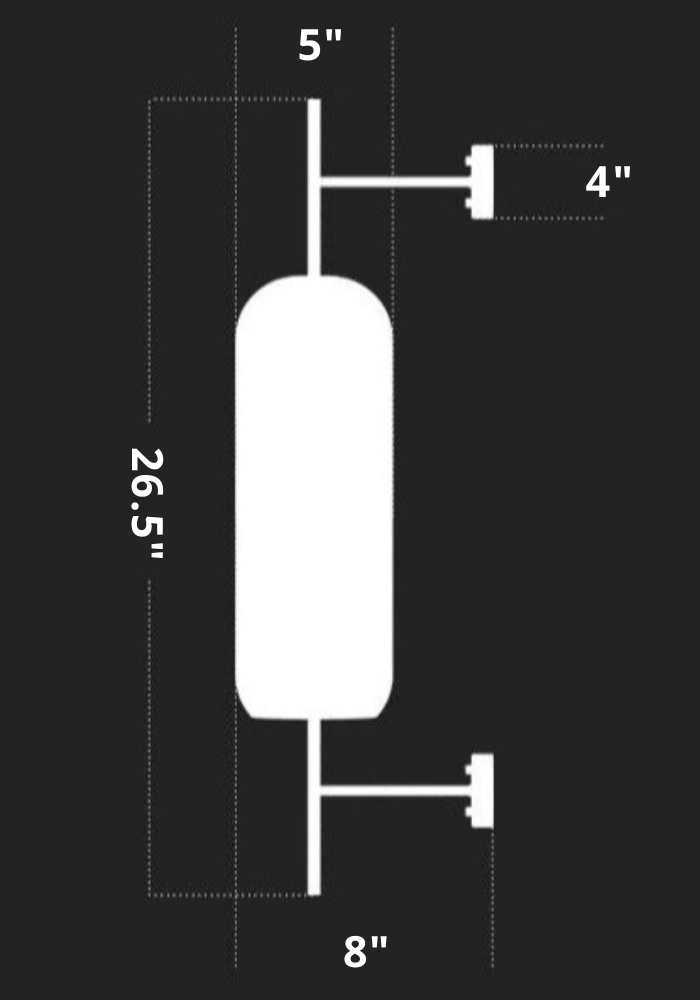 Adriel tall glass wall sconce dimensions