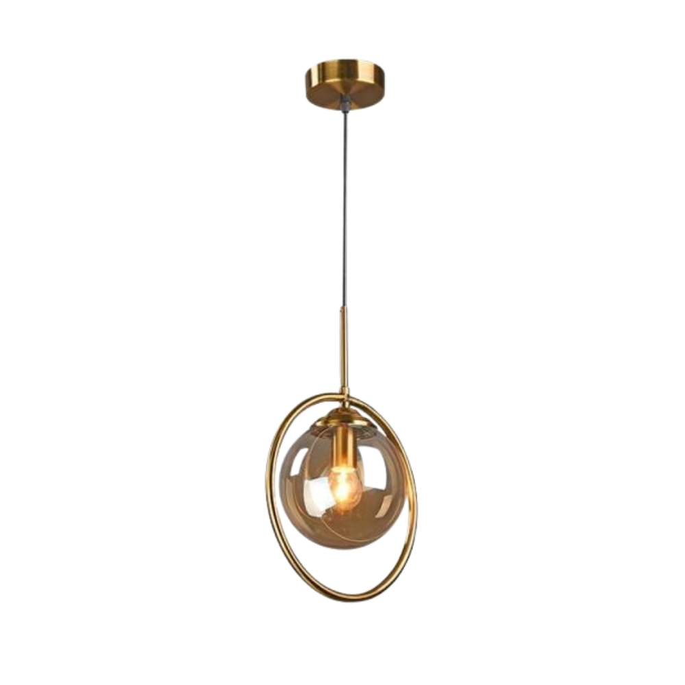 Lámparas colgantes vintage con forma de globo de cristal