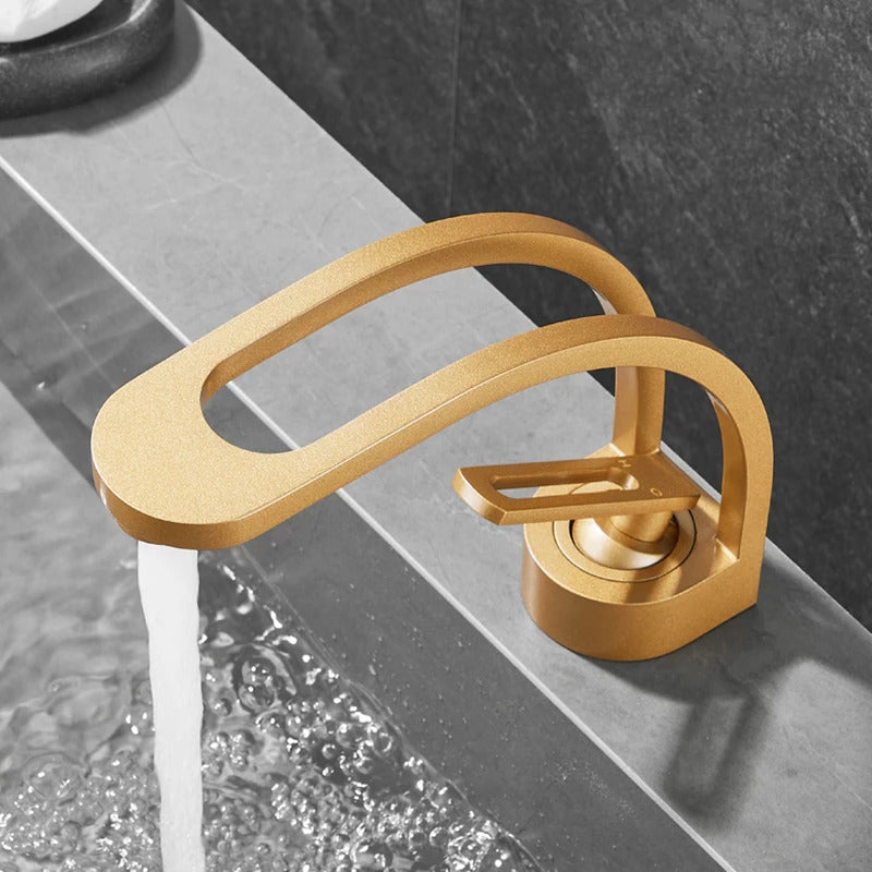 Ogden - Grifo de baño moderno curvo de doble canal