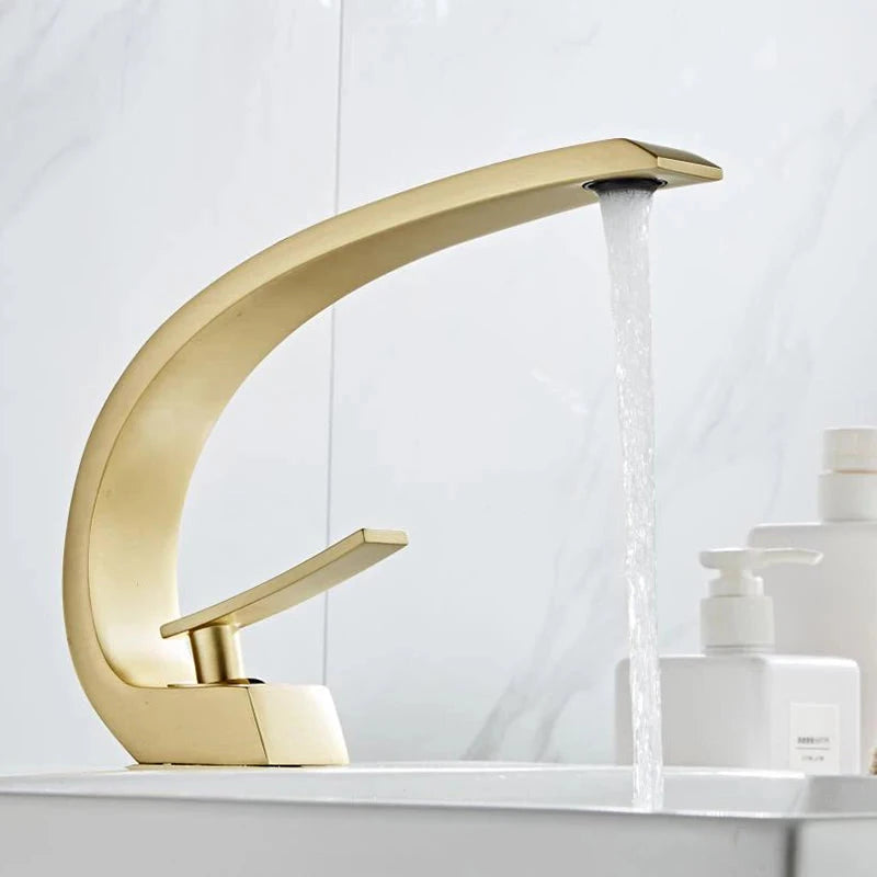 Curved Bathroom Faucet