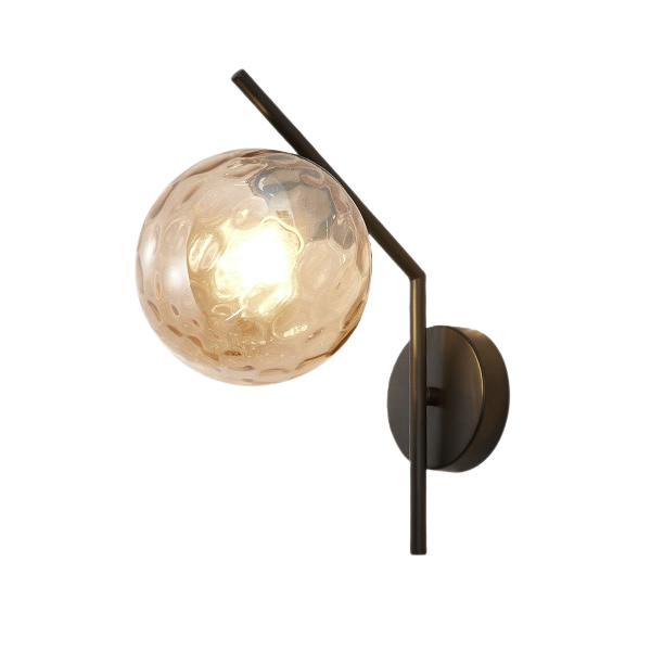 Faulkner - Aplique de pared moderno con globo de cristal