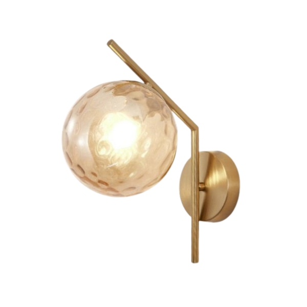 Faulkner - Aplique de pared moderno con globo de cristal