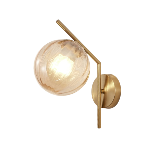 Faulkner - Aplique de pared moderno con globo de cristal