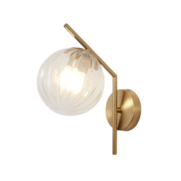 Faulkner - Aplique de pared moderno con globo de cristal