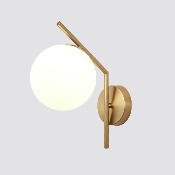 Faulkner - Aplique de pared moderno con globo de cristal