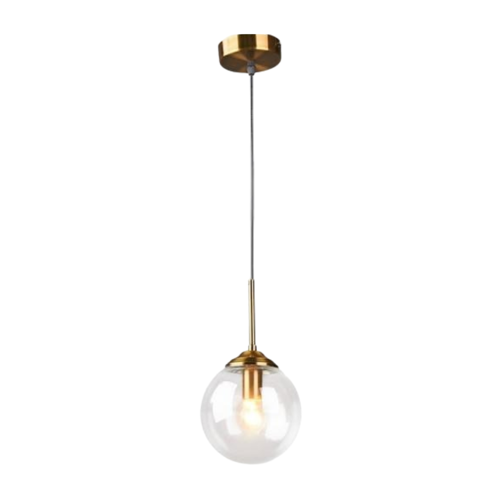 Lámparas colgantes vintage con forma de globo de cristal