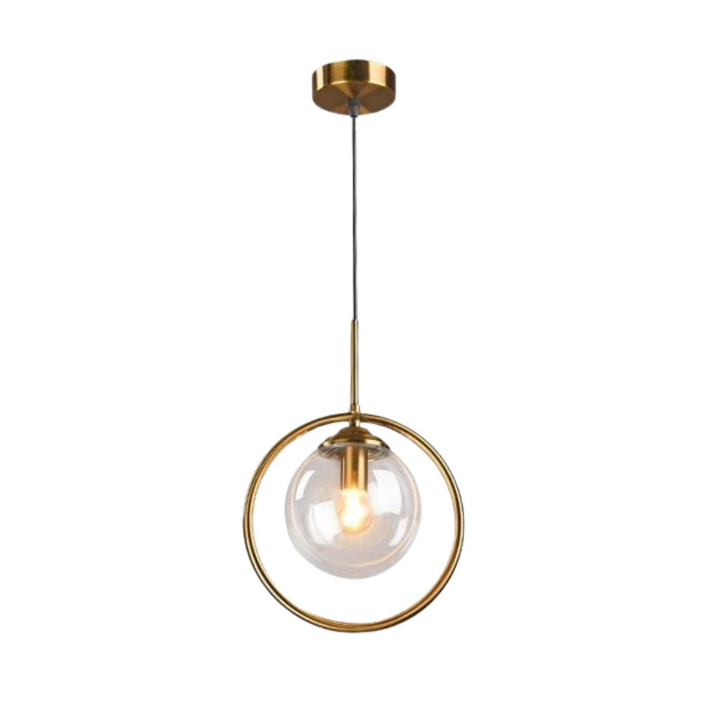 Lámparas colgantes vintage con forma de globo de cristal