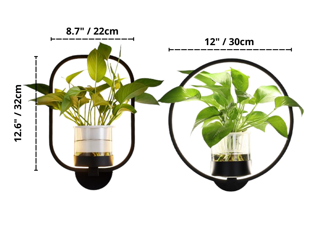 ivy planter led wall sconce dimensions