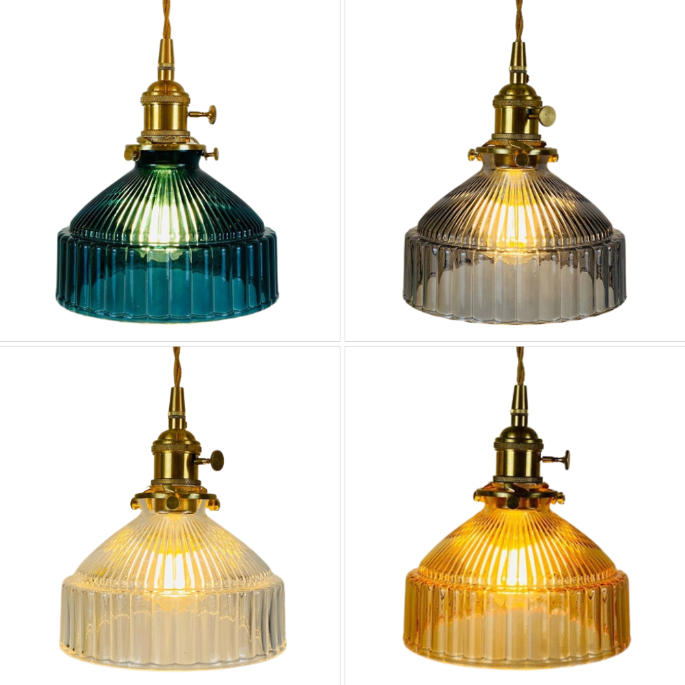 Rustic glass sales pendant lights