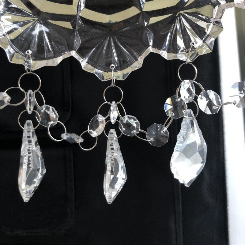 Lámpara colgante de cristal de vidrio vintage