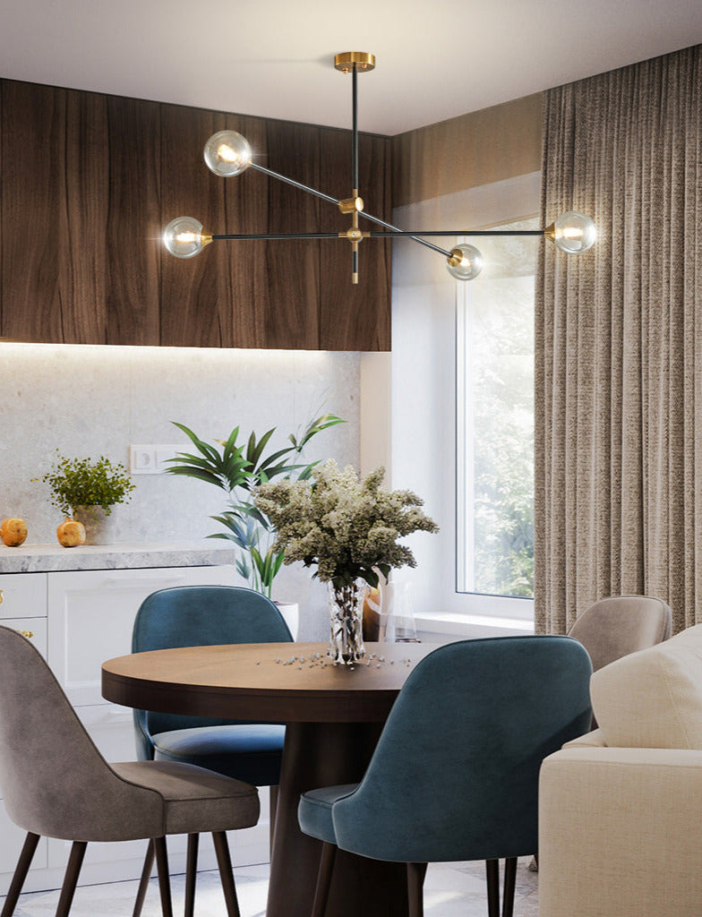 dining table modern four bulb chandelier