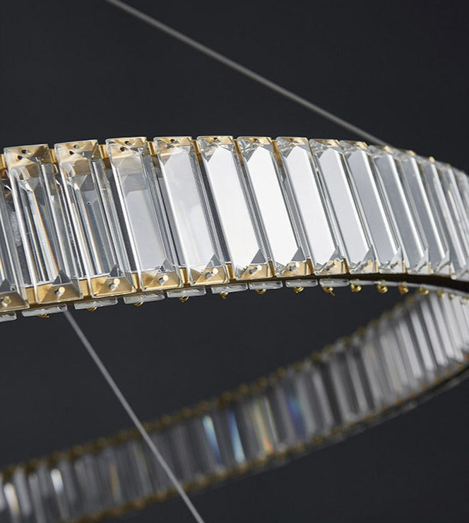 Justine - Lustre moderne en cristal et verre