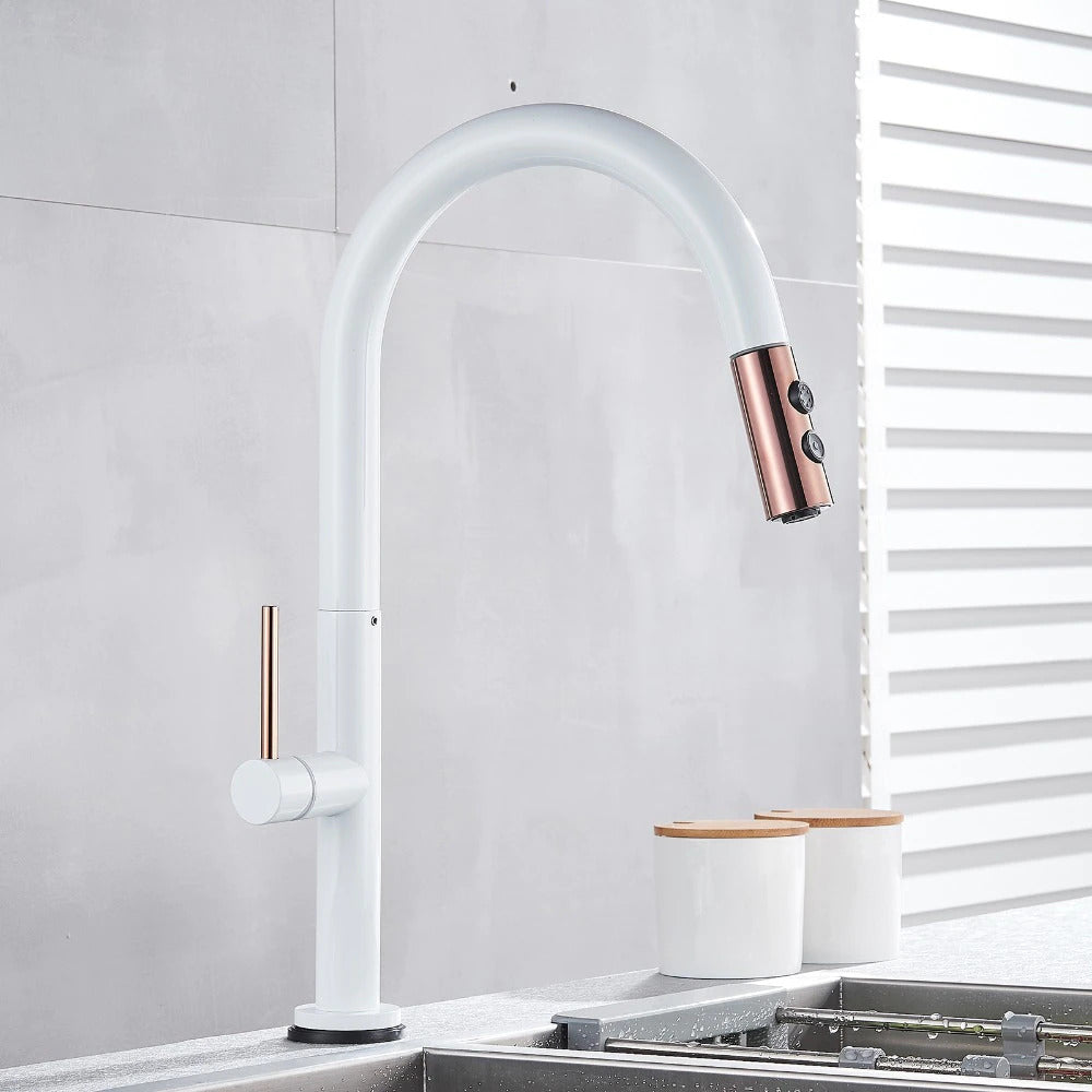 Lidia - Modern Retractable Kitchen Faucet