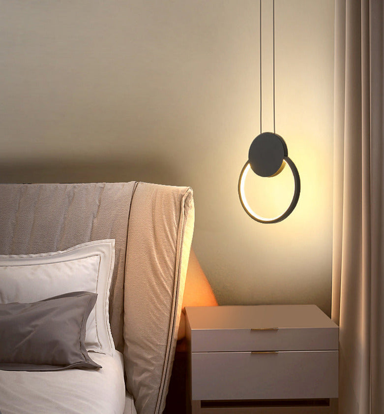Luces colgantes de anillo LED modernas
