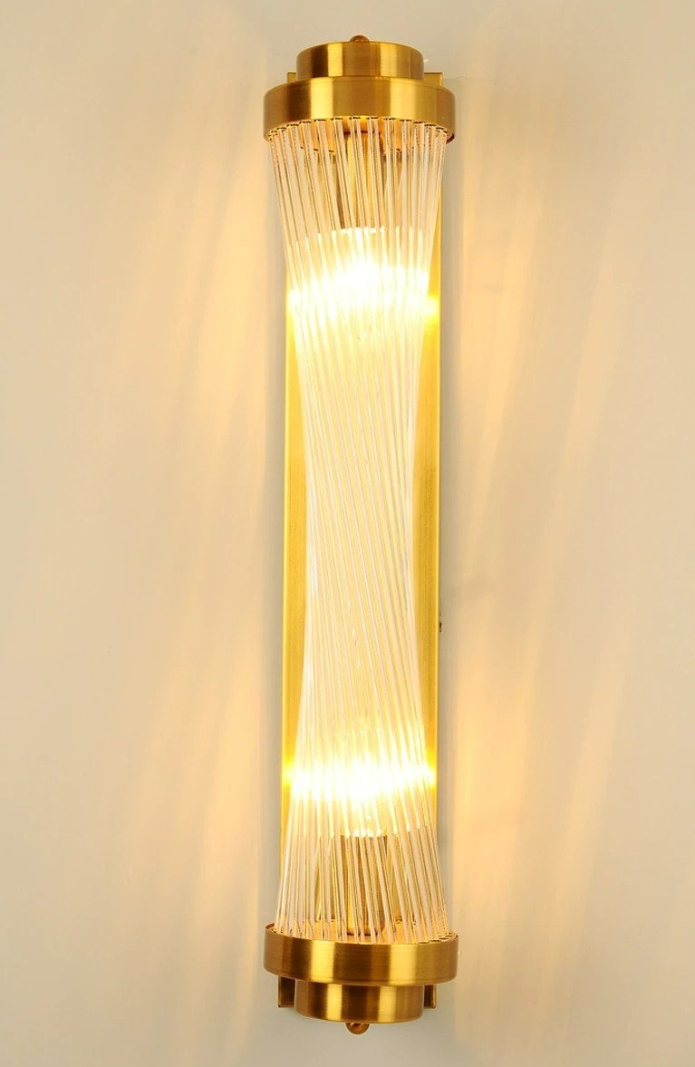 Aplique de pared con columna de vidrio moderno