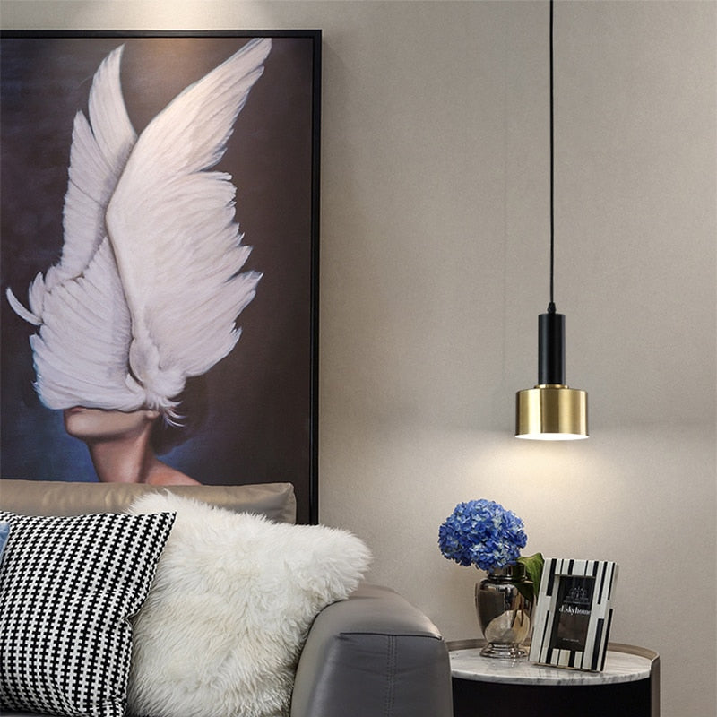modern black and gold pendant lights