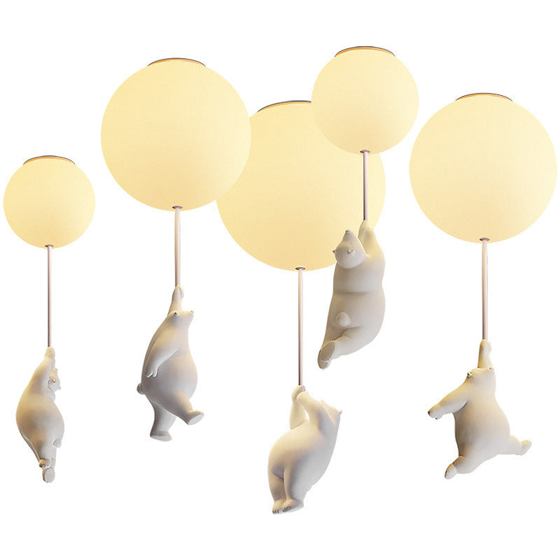 Lámpara de techo con forma de oso globo