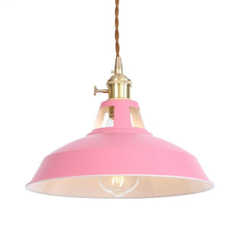 Colorful retro industrial farmhouse lighting