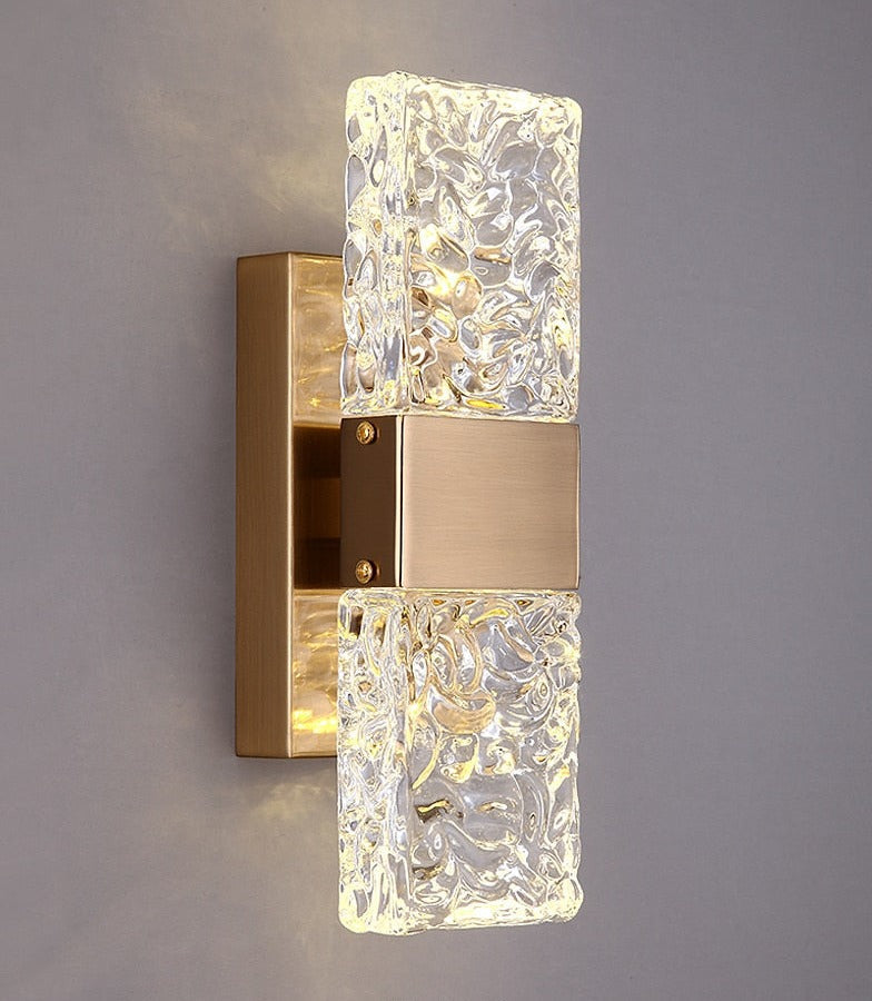 Roma - Aplique de pared de cristal texturizado